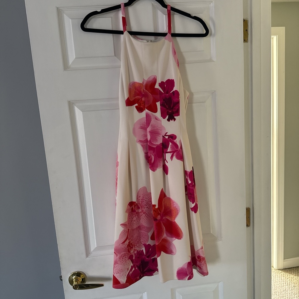 Calvin Klein Pink Floral Midi Dress